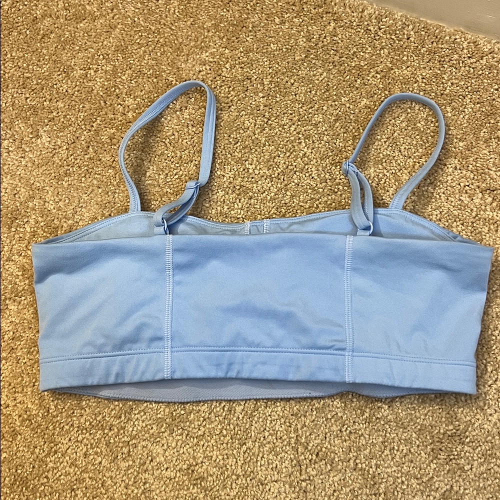 Gymshark BANDEAU SPORTS BRA Light Support Sky Blue Sports Bra Size Medium - Picture 6 of 8